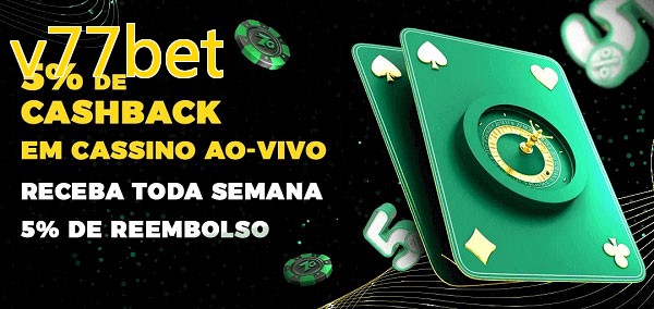 Promoções do cassino ao Vivo v77bet
